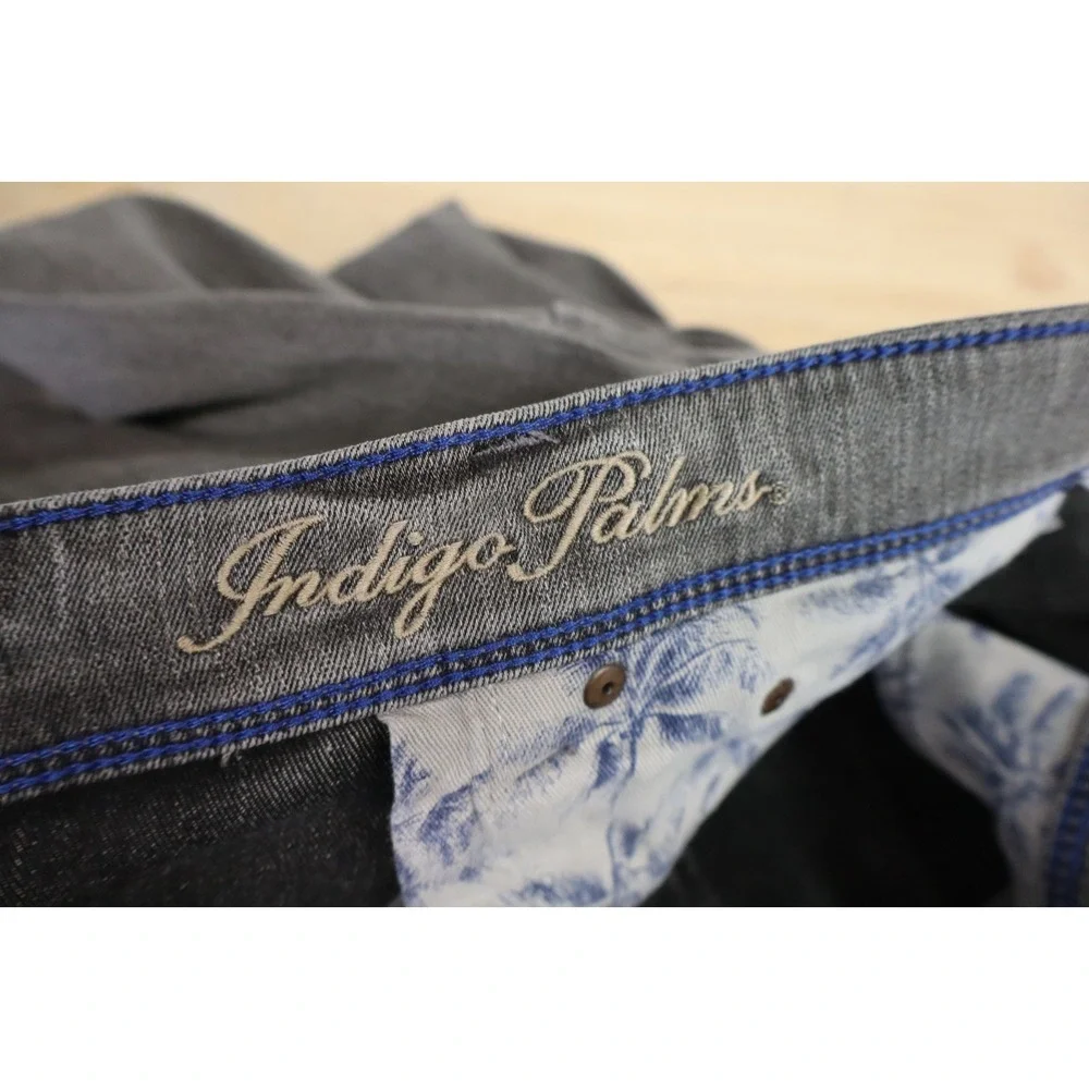 Mens Tommy Bahama Jeans Gray Size 38x30 Indigo Palms Cotton Viscose Stretch